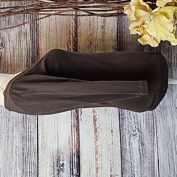 NWOT CASLON ORGANIC COTTON BROWN 3/4 SLEEVE V NECK TOP - Picture 5 of 9